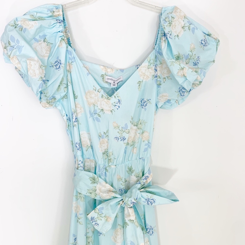 LoveShackFancy Estelle Floral Midi Ruffle Dress - Picture 9 of 9
